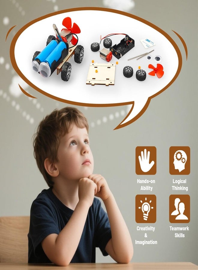 Yutin STEM Science Kits for Kids Age 8-12, 6 Set Wind-Powered Cars Science Experiments 8-10 9-12, Wood Building Crafts Kit for Boys Girls, School Classroom STEM Projects Toys Gifts for 8 9 10 12 13 Year Old - Image 2